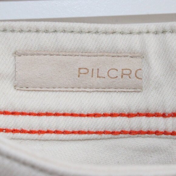 Pilcro Jeans Size 27 Rainbow Mid-Rise Slim Boyfriend Jeans Cream - Picture 3 of 4